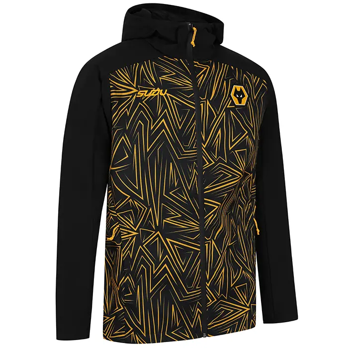 Wolves Fanshop | 2025-26 Home Pre Match LW Jacket – Black Wolves Merchandise Collection